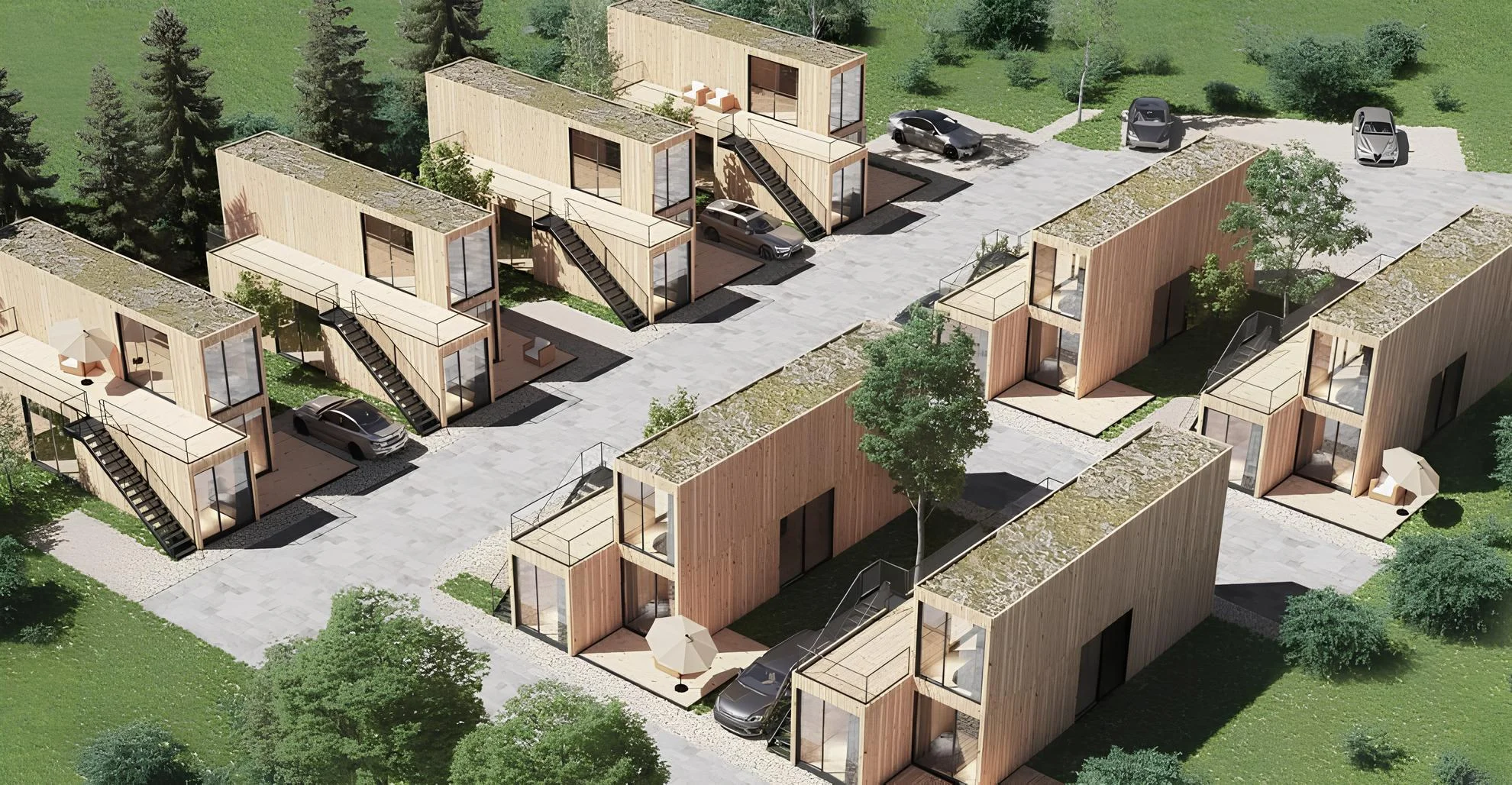 Container habitation modulaire